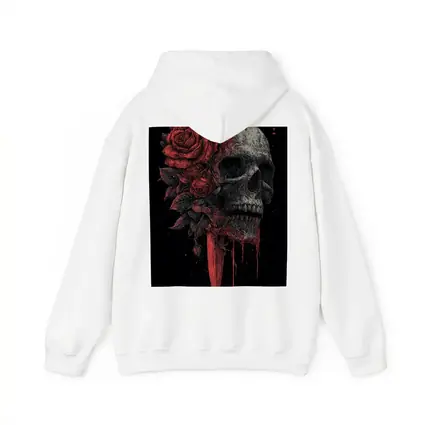 Dark Skull Red Roses Dagger Black Background