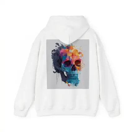 Geometric Skull Colorful Cubist Art Design