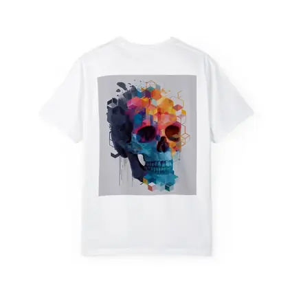 Geometric Skull Colorful Cubist Art Design