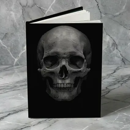 Human Skull Black Background Dark Art