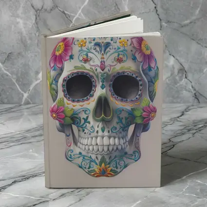 Sugar Skull Floral Day Of Dead Art