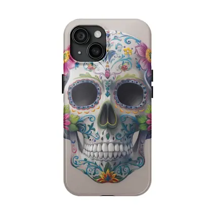 Sugar Skull Floral Day Of Dead Art