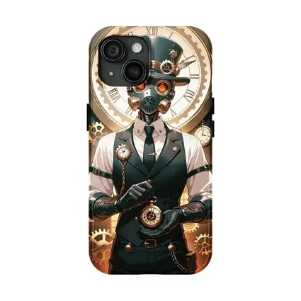 Steampunk Robot Dog Top Hat Clocks