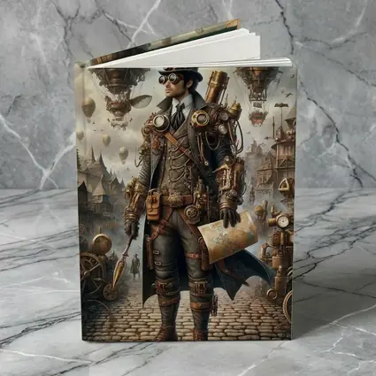 Steampunk Explorer Airships Fantasy City Art