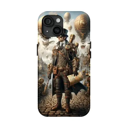 Steampunk Explorer Airships Fantasy City Art