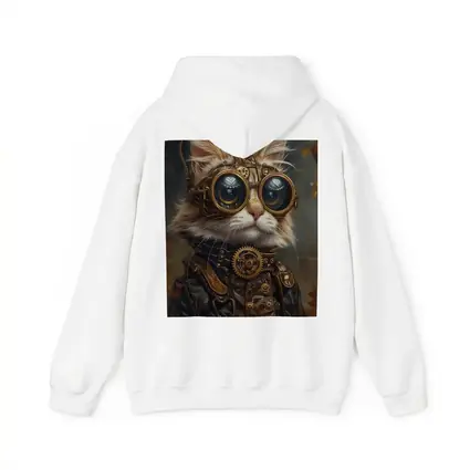 Steampunk Cat Portrait Autumn Fantasy Art
