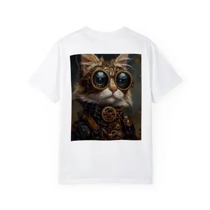Steampunk Cat Portrait Autumn Fantasy Art