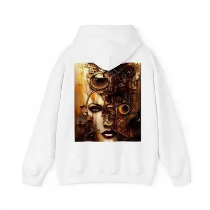 Steampunk Woman Face Gears Mechanical Art