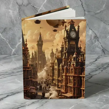 Steampunk City Airships Victorian Architecture Art