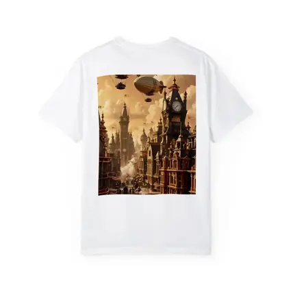 Steampunk City Airships Victorian Architecture Art