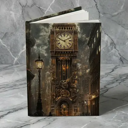 Steampunk Big Ben London Street Scene