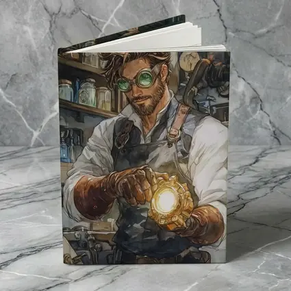 Steampunk Mechanic Watercolor Art Workshop Scene
