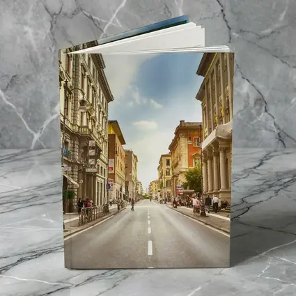 Italian City Street Sunny Day Urban