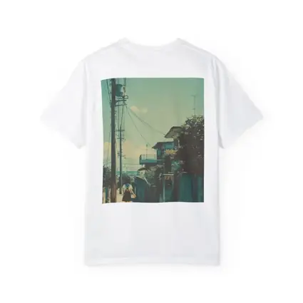 Anime Girl Walking Japanese Suburban Street