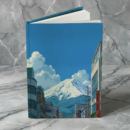 Mount Fuji Anime Style Japan City Street