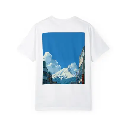 Mount Fuji Anime Style Japan City Street