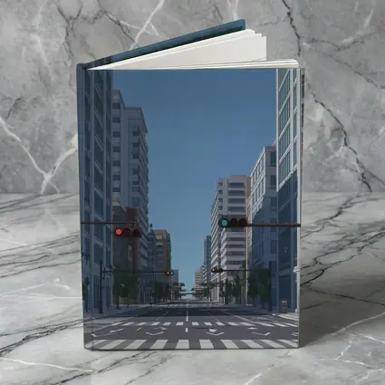 Empty City Street Low Poly Art Style