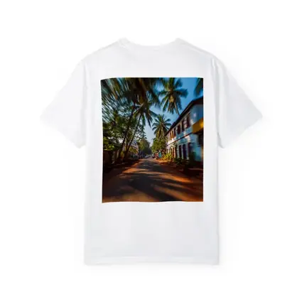 Tropical Street Road Palm Trees India