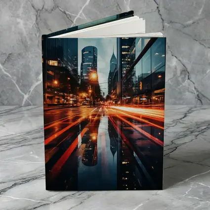 Rainy City Street Long Exposure Night