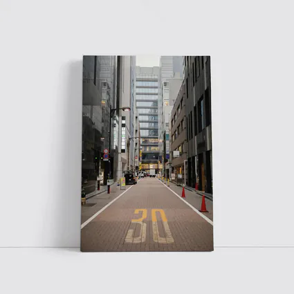 Tokyo Japan Empty Street Urban Buildings