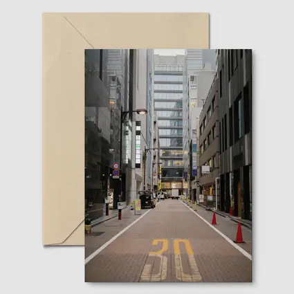 Tokyo Japan Empty Street Urban Buildings