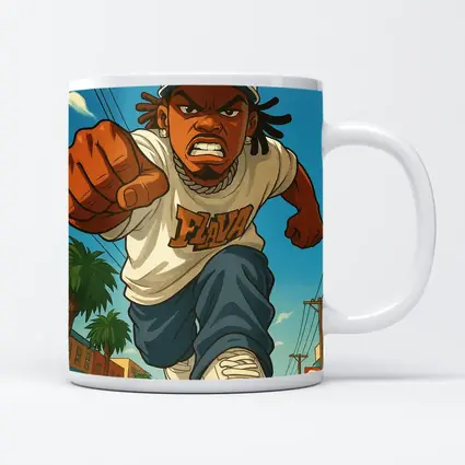 Anime Hip Hop Fighter Running City Street
