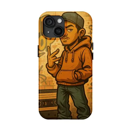 Hip Hop Cartoon Character Graffiti Wall Art