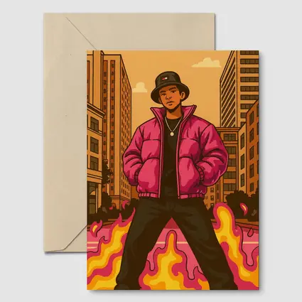 Hip Hop Man Urban Street Art Illustration