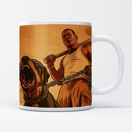 GTA Franklin Rottweiler Dog Urban Art