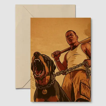 GTA Franklin Rottweiler Dog Urban Art