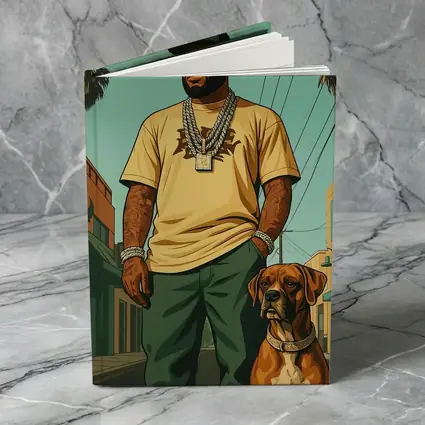 Tattooed Man Boxer Dog Urban Street