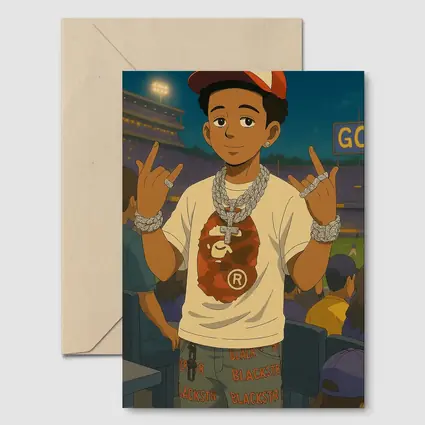 Anime Boy Streetwear Style Baseball Stadium