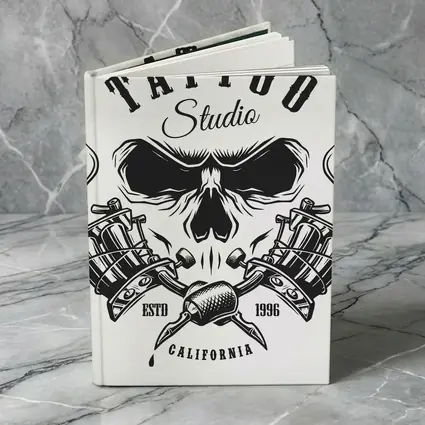Tattoo Studio Skull Crossed Machines California