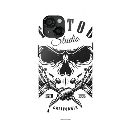 Tattoo Studio Skull Crossed Machines California