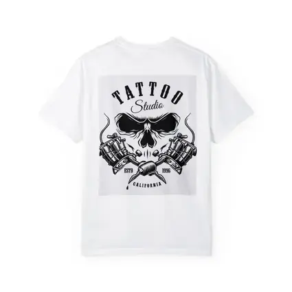 Tattoo Studio Skull Crossed Machines California