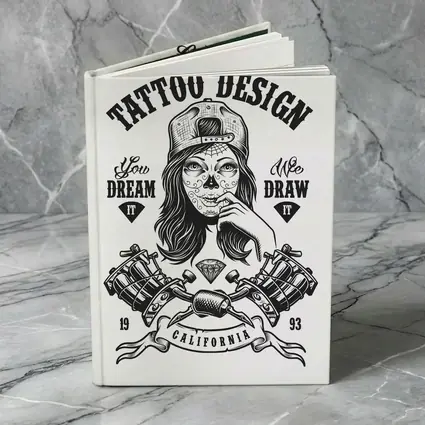 Custom Tattoo Design Sugar Skull Girl California