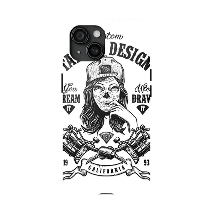 Custom Tattoo Design Sugar Skull Girl California