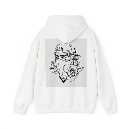 Masked Figure Snapback Rose Tattoo Art