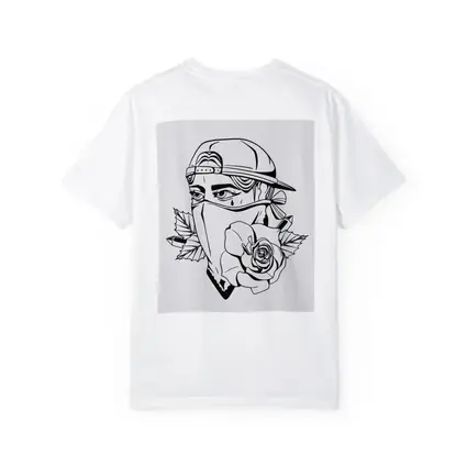 Masked Figure Snapback Rose Tattoo Art