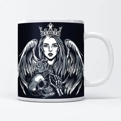 Angel Queen Skull Rose Dark Gothic Art