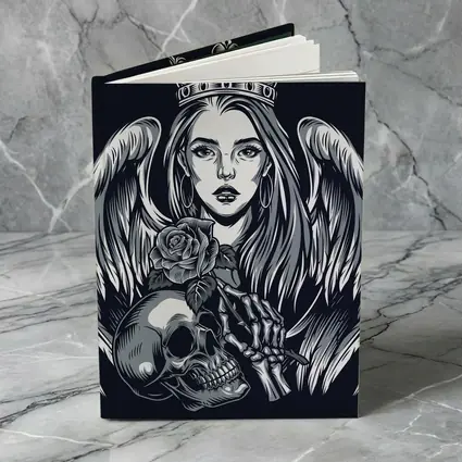 Angel Queen Skull Rose Dark Gothic Art