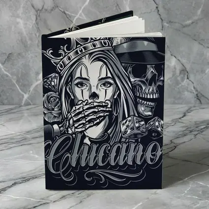 Chicano Skull Crown Queen Tattoo Art