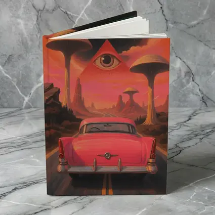 Retro Classic Car Surreal Desert Eye