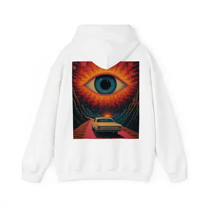 Psychedelic Eye Classic Car Desert Road