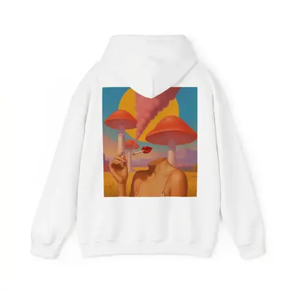 Surreal Woman Mushroom Desert Landscape Art