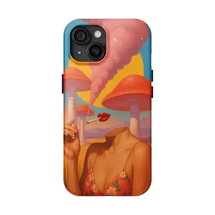 Surreal Woman Mushroom Desert Landscape Art