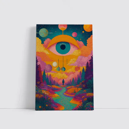Psychedelic Eye Sky Forest Surreal Art