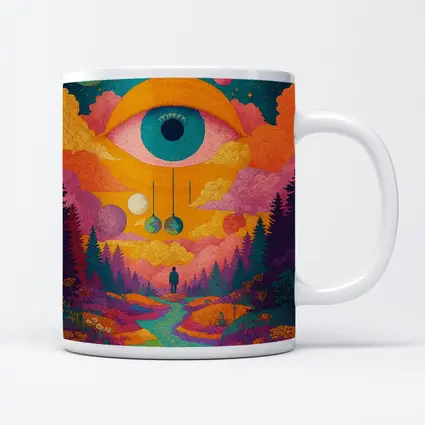 Psychedelic Eye Sky Forest Surreal Art