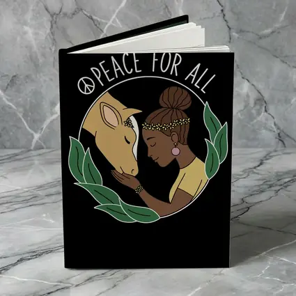 Peace For All Girl and Horse Art