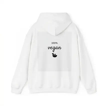 100 Percent Vegan Script Text White Background